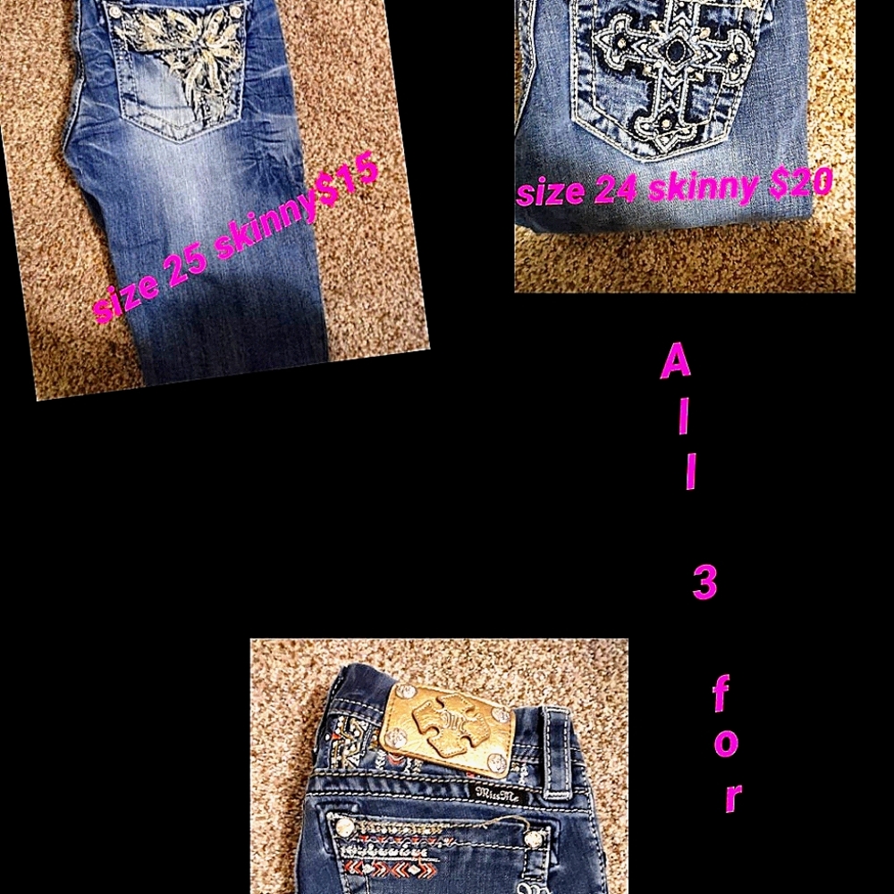 3 pair of miss me